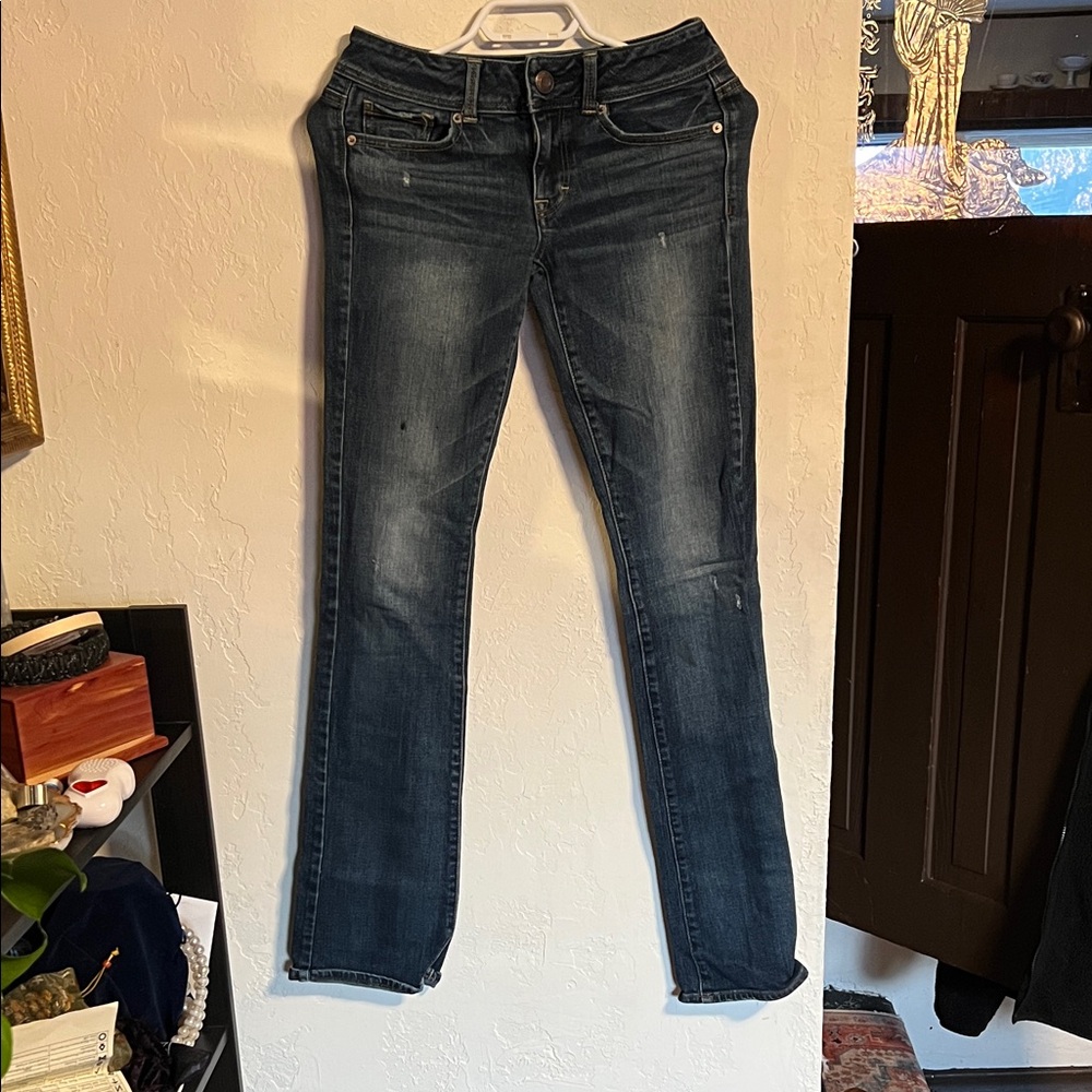 American Eagle Outfitters Dark Blue Skinny Jeans